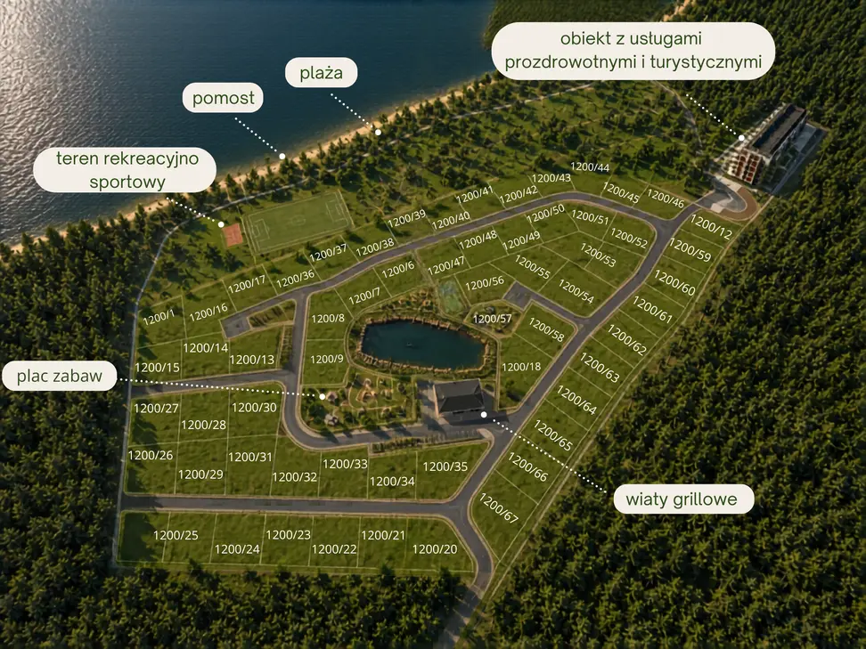Plan działek Przystań Ostrzyce